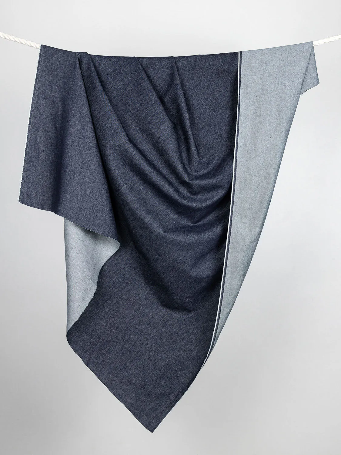 11oz Non-Stretch Organic Cotton Denim - Deep Indigo - Swatch
