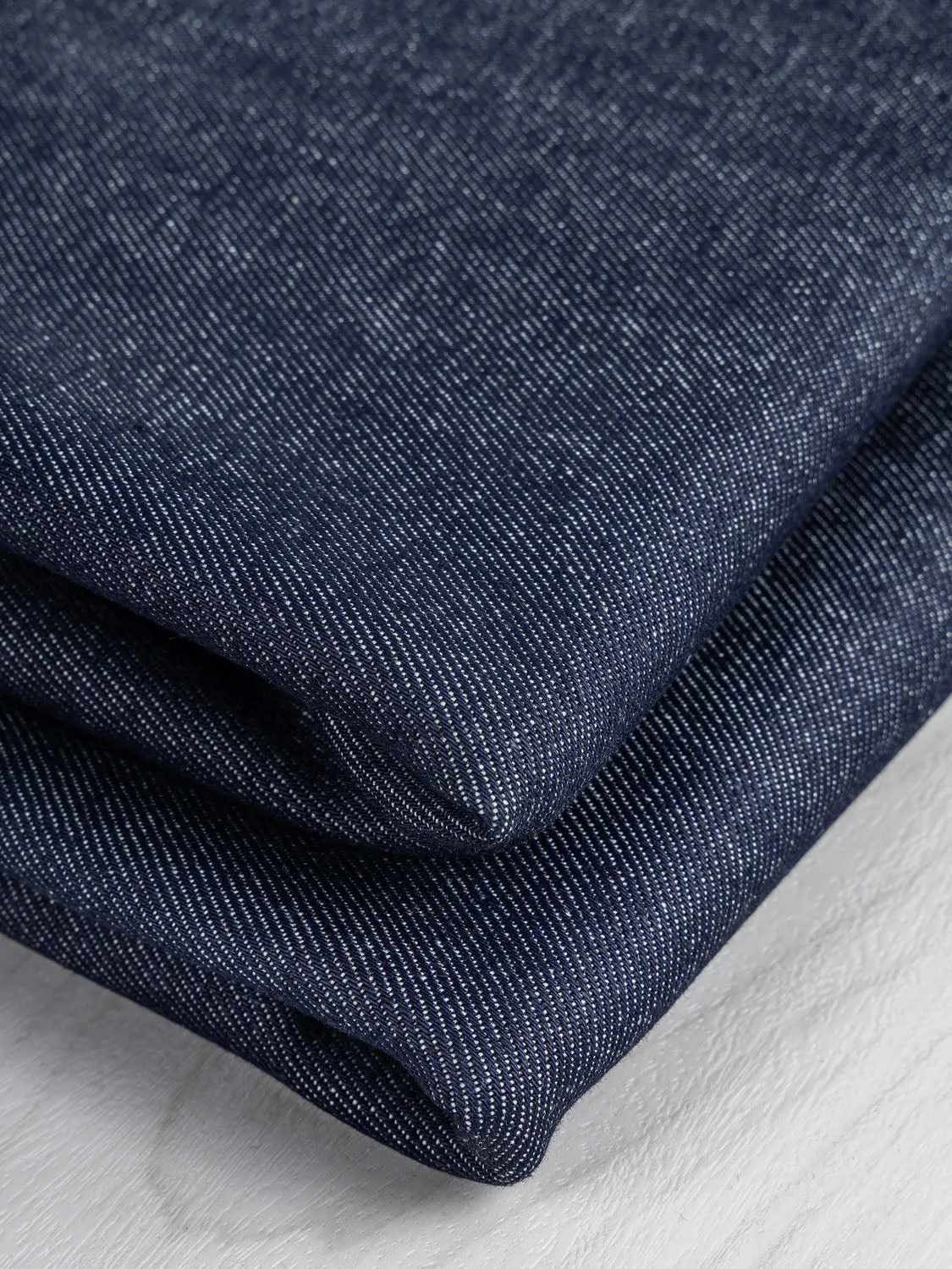 11oz Non-Stretch Organic Cotton Denim - Deep Indigo - Swatch