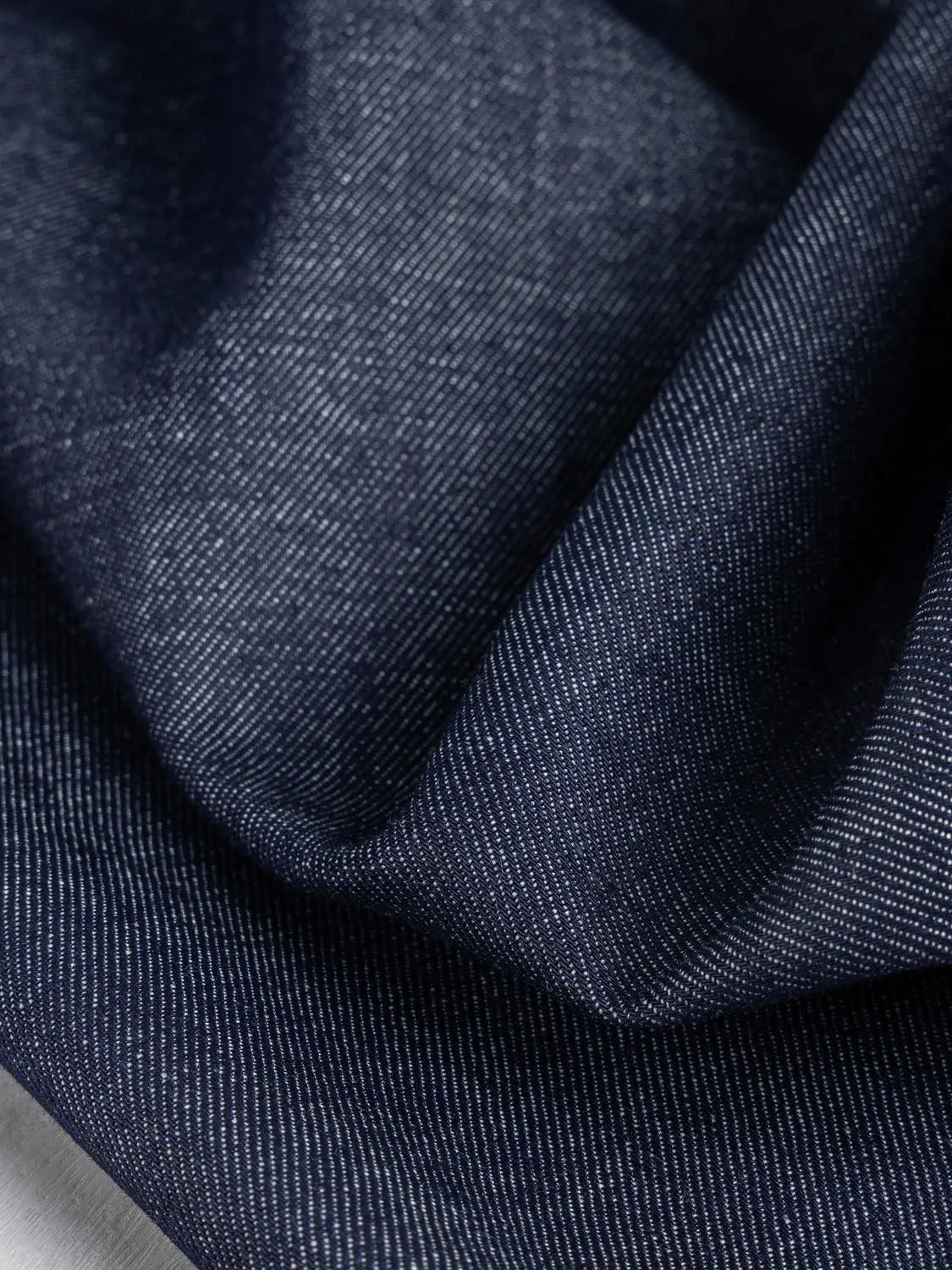11oz Non-Stretch Organic Cotton Denim - Deep Indigo - Swatch