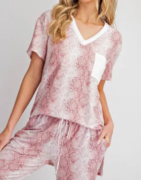 143 Story - Snake Skin Pocket Top