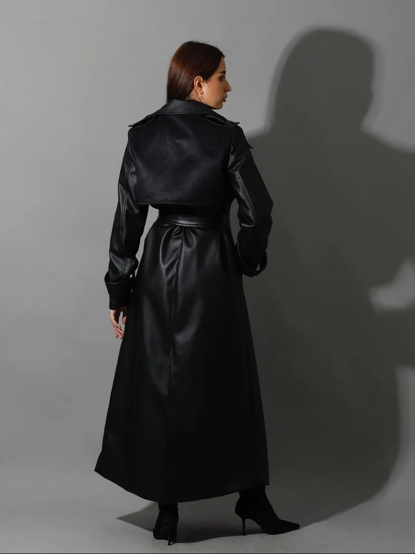 Black Leather Trench
