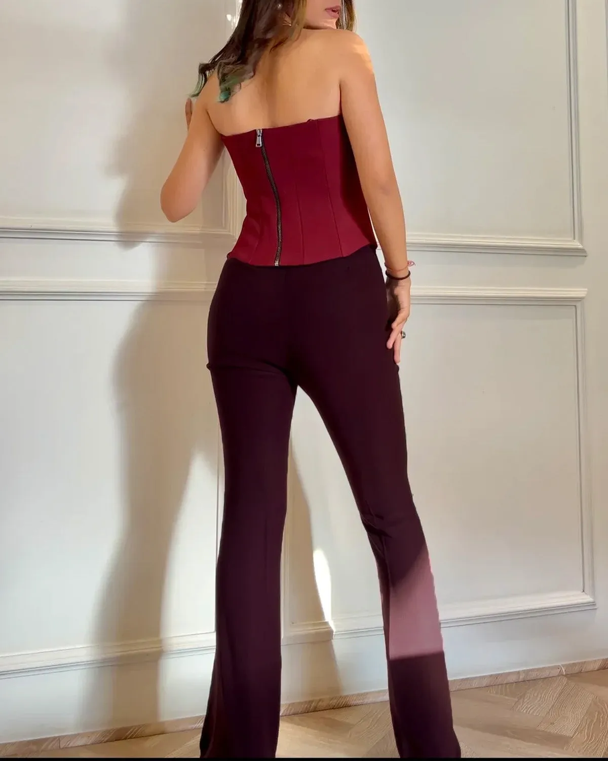 BOOT CUT TROUSER - FRENCH WINE