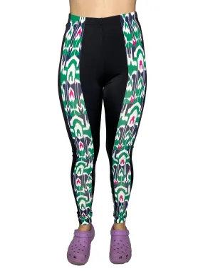 Green Ikat Leggings (Medium)