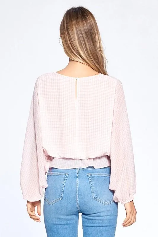 Long Sleeve Flutter Top