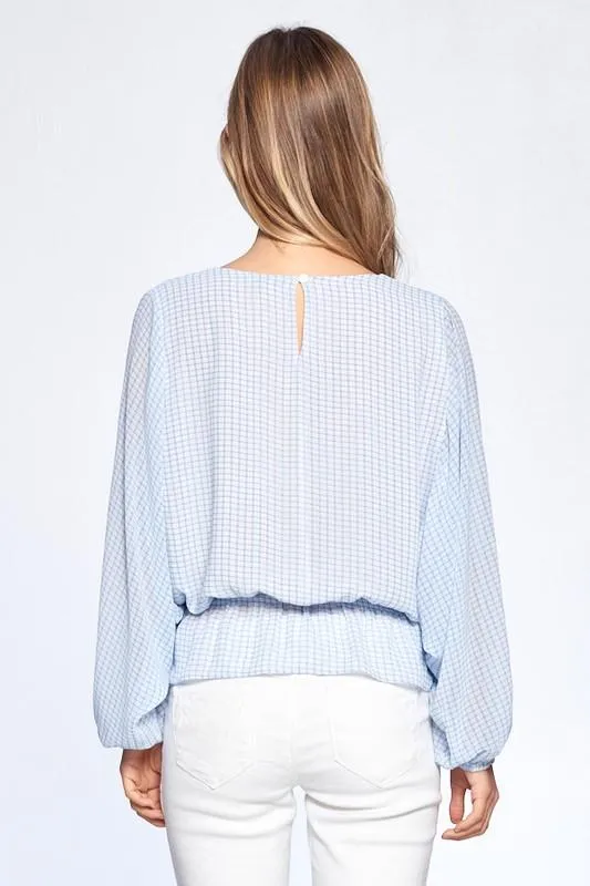 Long Sleeve Flutter Top