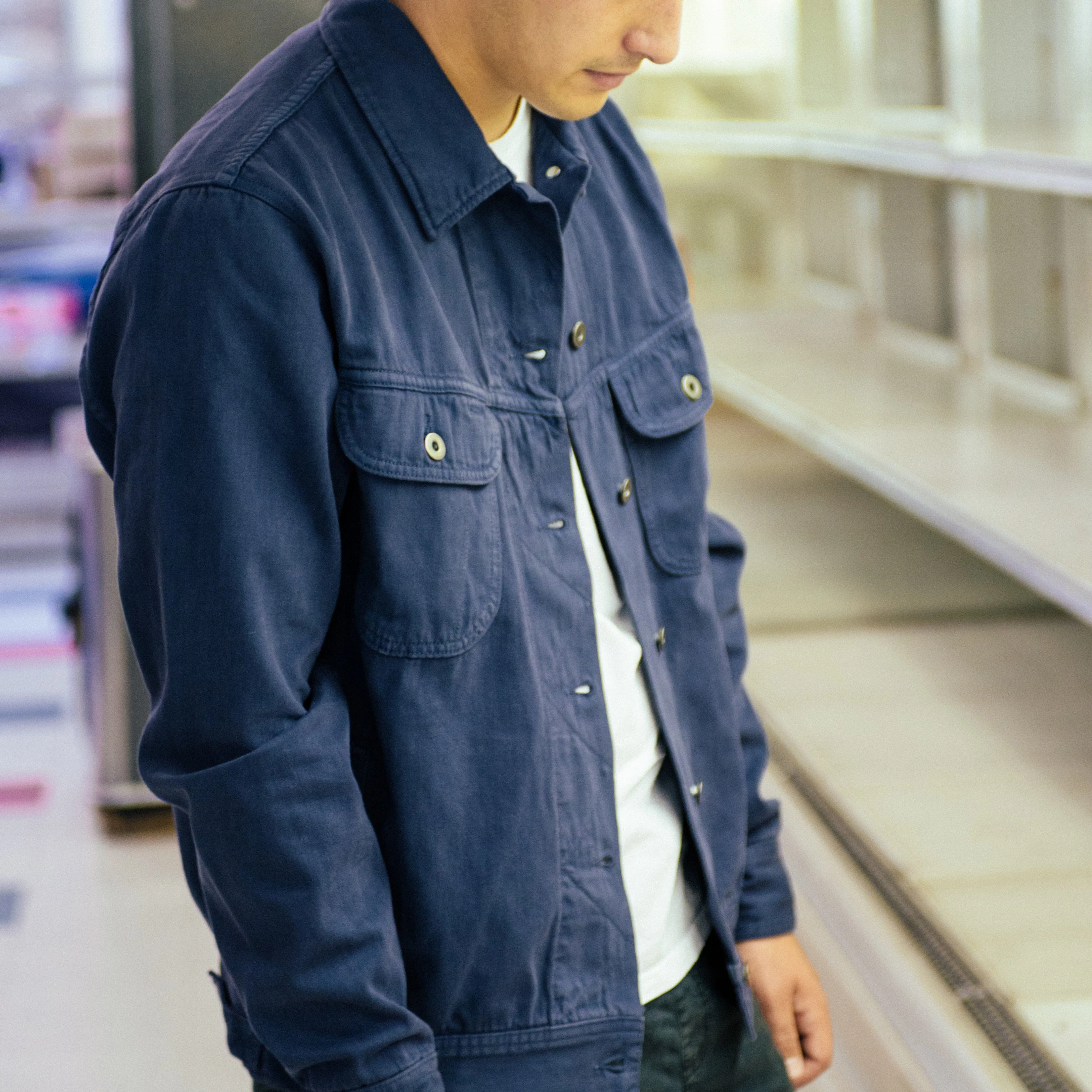 Navy Blue Denim Jacket
