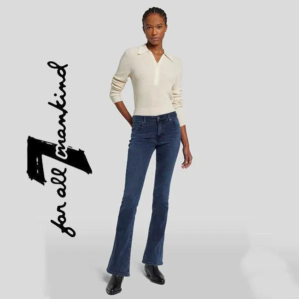 NWT- 7 for all Mankind 'Mid Rise Bootcut' Ladies Jeans Size- 28