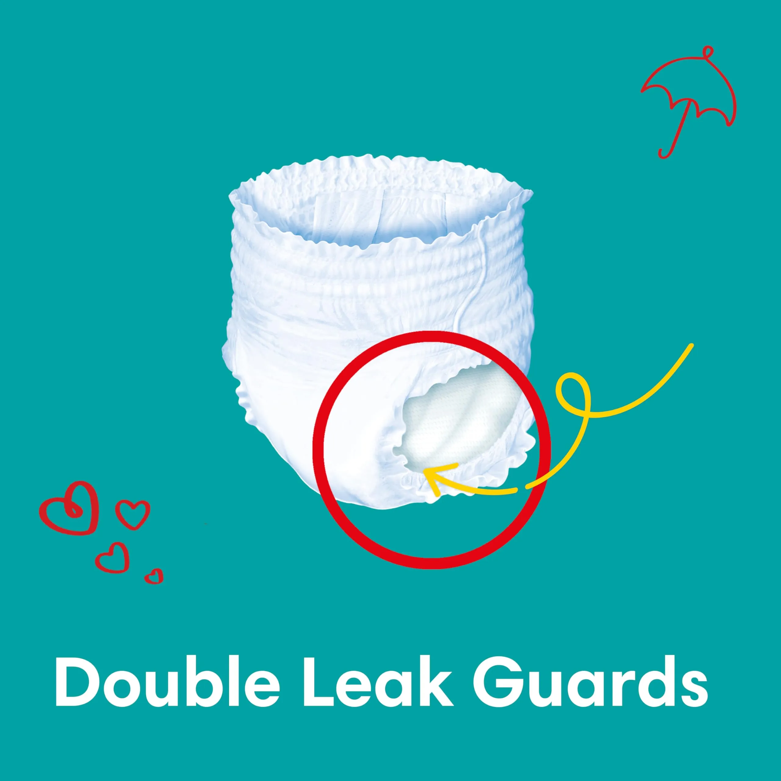 Pampers Baby-Dry Pants Diapers with Aloe Vera Lotion, 360 Fit & up to 100% Leakproof, Size 5, 12-18kg, Mega Pack, 48 Count
