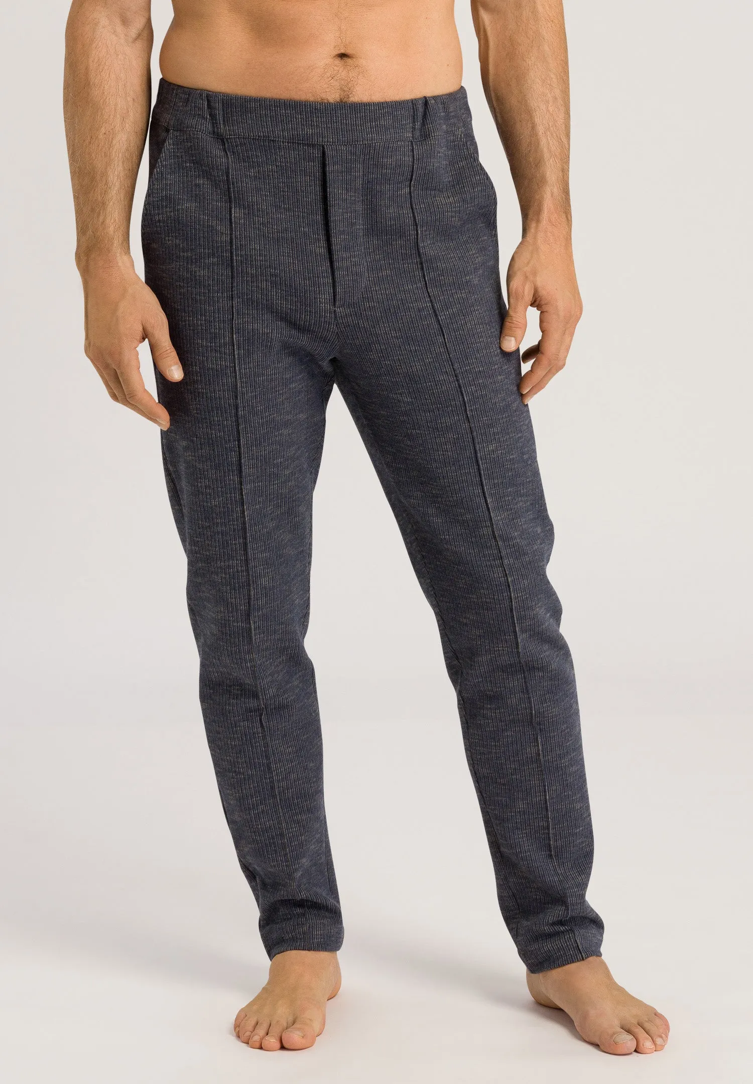 Smartwear Pants | Blue Striped Melange 75889-2398