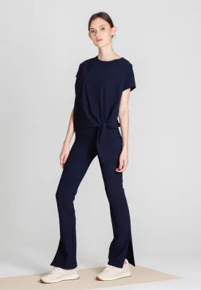 The Slit Cut Sport Pants - Blue Opaque