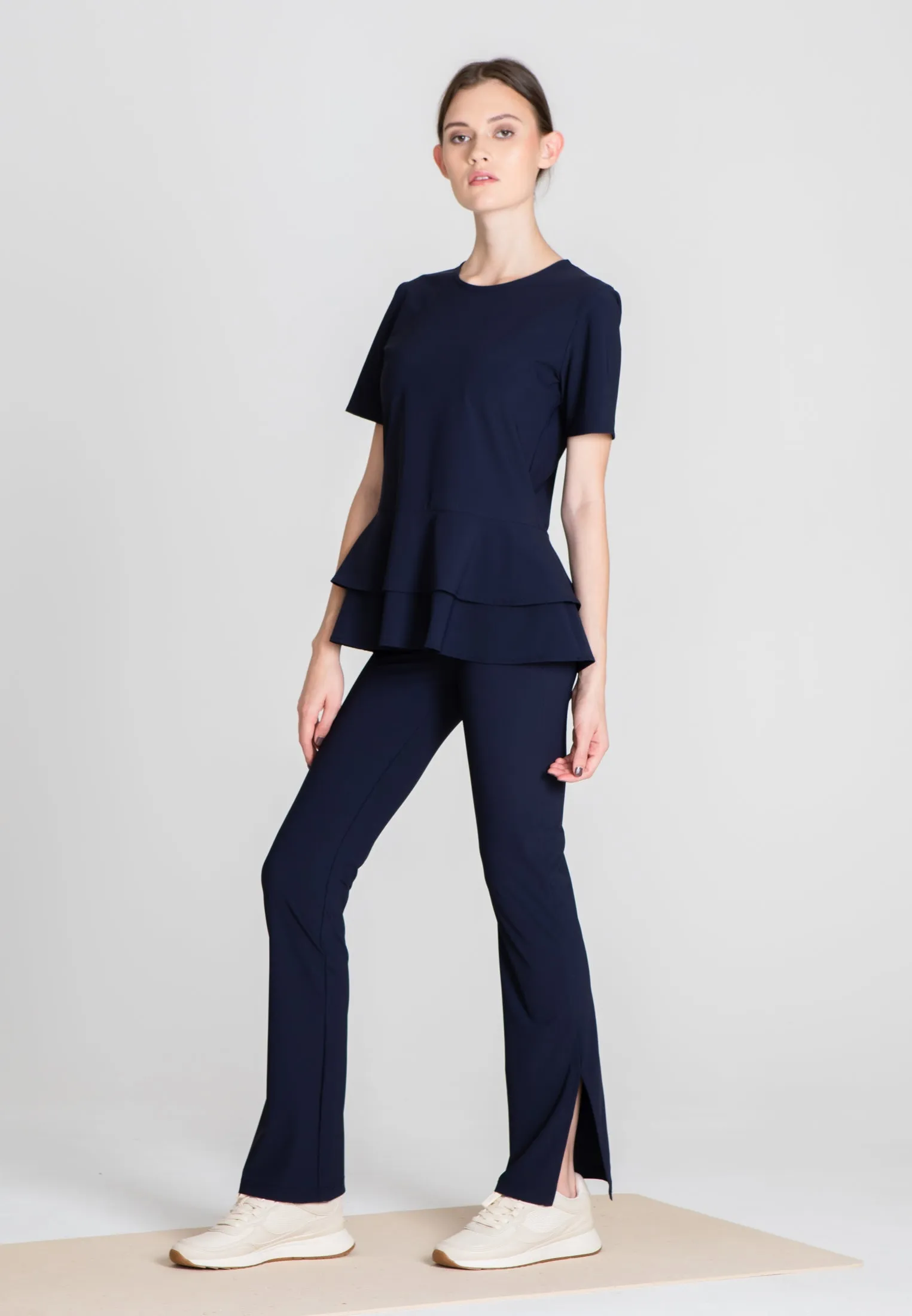 The Slit Cut Sport Pants - Blue Opaque